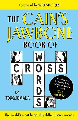 Book cover for “The Cain’s Jawbone Book of Crosswords” with a crossword puzzle.