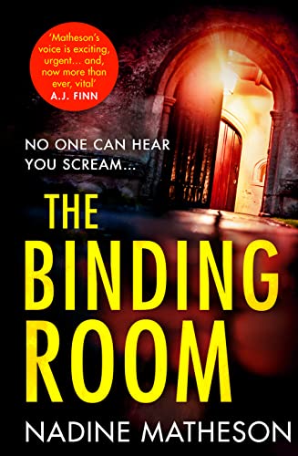 Book cover: dark doorway illuminated with light, bold yellow title text.