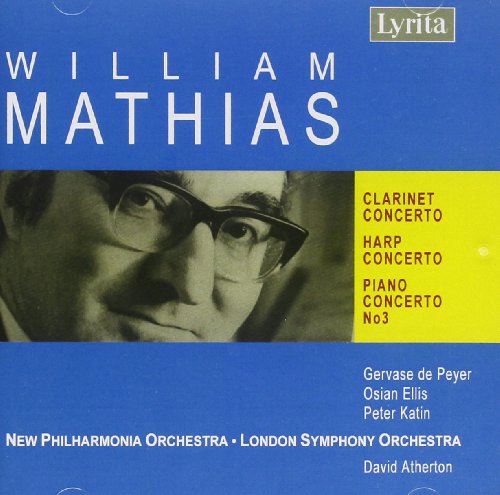 CD cover with blue background, black and white portrait, and white text.