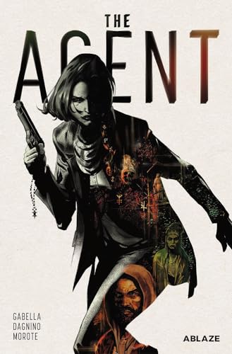 Woman with a gun, illustrated cover for graphic novel "The Agent".