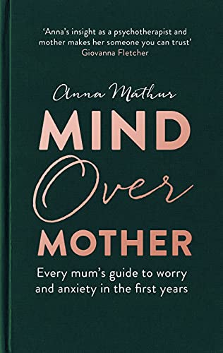 Book cover: "Mind Over Mother" with pink and brown text on dark teal.