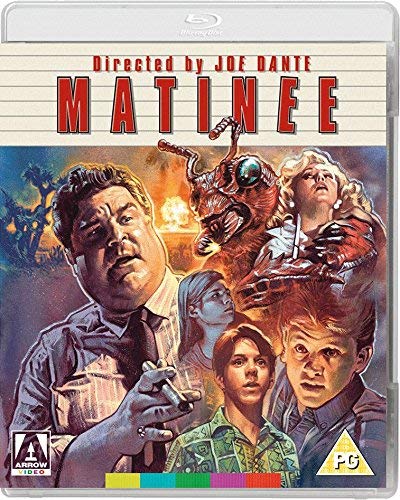 Matinee" Blu-ray cover featuring a monster movie scene and several faces.