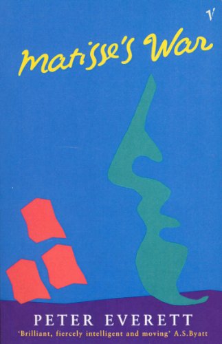 Book cover: “Matisse’s War” with abstract red and green shapes on blue.