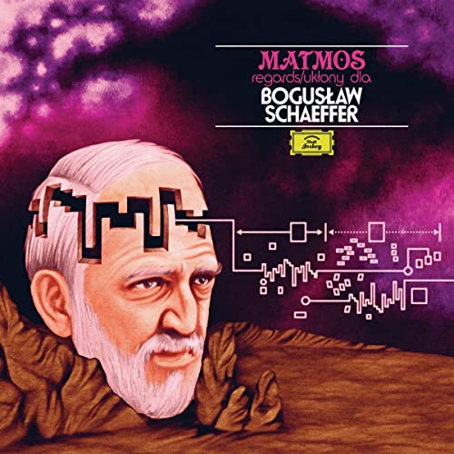 CD cover: portrait of Bogusław Schaeffer with abstract electronic diagrams.