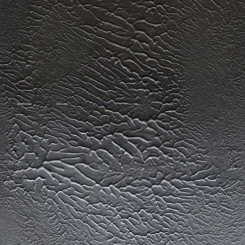 Vinyl cover with dark, textured, cracked paint surface and small white text on left.