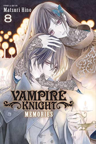 Manga cover: two pale figures embrace amidst candles and ornate detail.