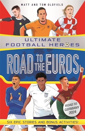 Book cover featuring illustrated football players and “Road to the Euros” title.
