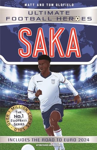 Book cover featuring footballer Bukayo Saka in an England jersey.