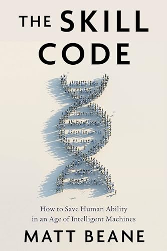 Book cover titled The Skill Code showing a DNA strand formed by tiny people.