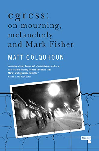 Book cover with blurred figures walking towards a bright street light.