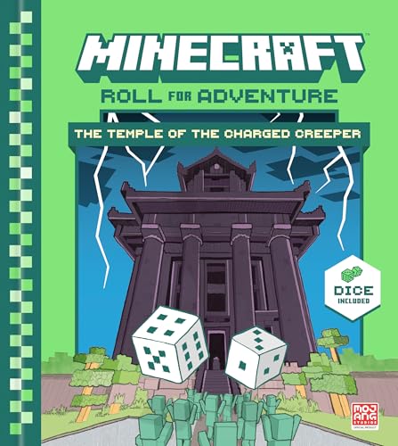 Minecraft adventure book cover featuring a dark temple and dice.