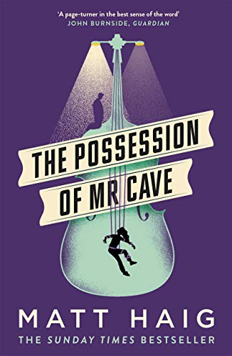 Book cover showing a cello-shaped silhouette with a marionette figure hanging by strings.