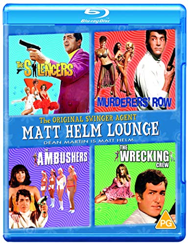 Blu-ray cover featuring four Matt Helm films starring Dean Martin with retro movie posters.