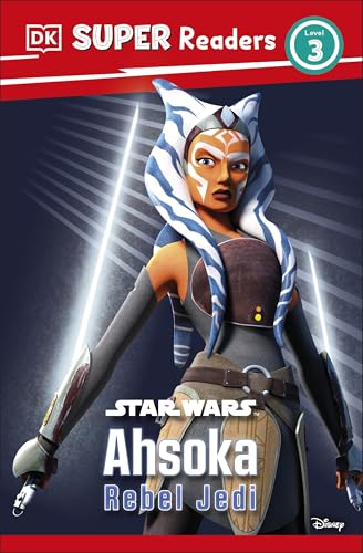 Ahsoka Tano, a Star Wars character, wielding dual lightsabers on book cover.