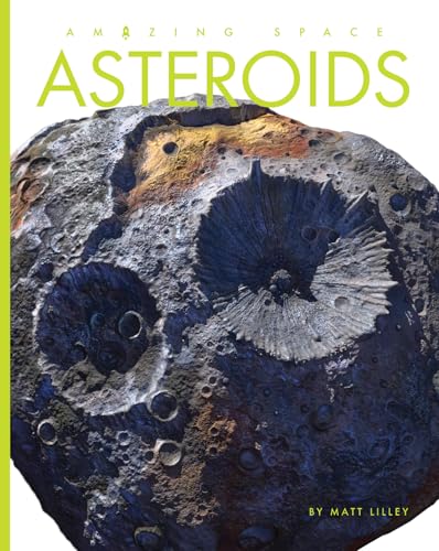 Book cover featuring a close-up image of a cratered asteroid surface.