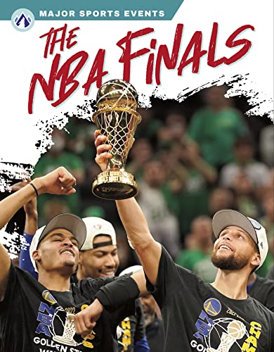Book cover featuring the NBA Finals trophy and celebrating basketball players.