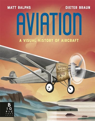 Book cover: “Aviation,” featuring a vintage Spirit of St. Louis airplane.