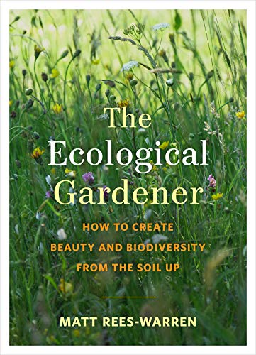 Book cover with lush green meadow and title “The Ecological Gardener.”