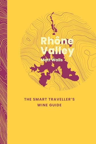 Yellow book cover with map of Rhône Valley and title text.