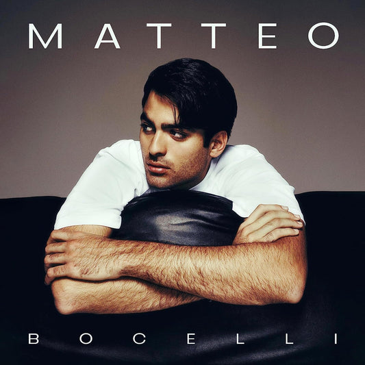 Matteo Bocelli album cover featuring a portrait of the singer.