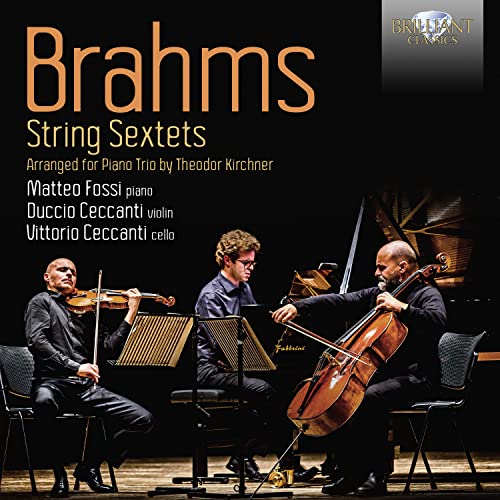 CD cover featuring musicians playing piano, violin, and cello.