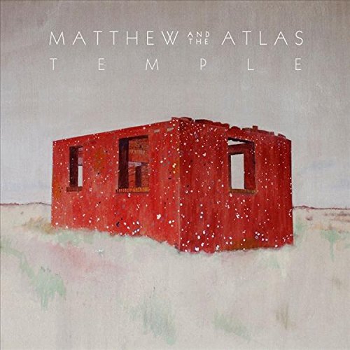 Album cover for Matthew And The Atlas’ “Temple” featuring a red, decaying building.