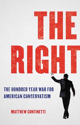 Book cover: red text "THE RIGHT", silhouette of a man, subtitle below.