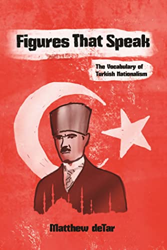 Book cover with a crescent moon, star, and portrait of a man in a fez.