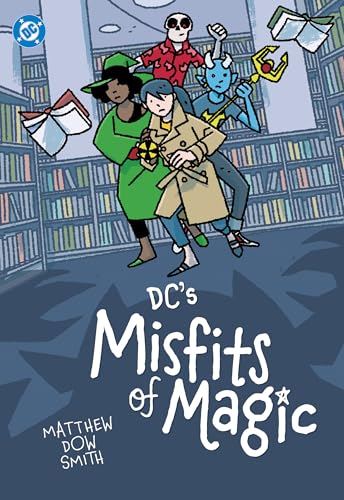 Comic book cover featuring a diverse group of young magic users in a library.