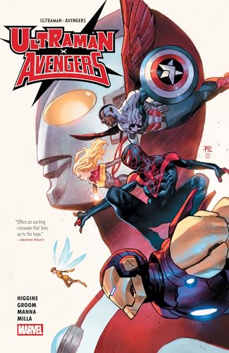 Comic book cover featuring Ultraman, Captain America, and Spider-Man.