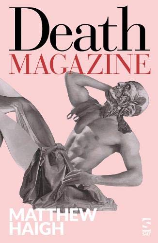Book cover titled Death Magazine featuring an anatomical illustration of a reclining figure.