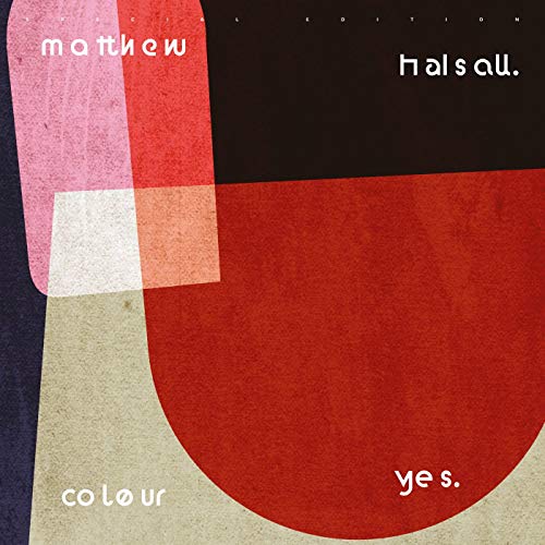 Album cover for Matthew Halsall’s “Colour Yes” with abstract red and pink shapes.