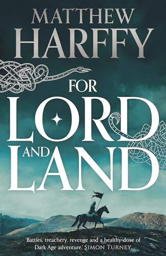 Book cover: "For Lord and Land" with a knight on horseback silhouette.