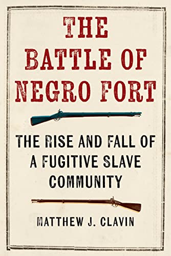 Book cover with red and black text and two muskets on a white background.