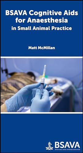 Book cover: “BSAVA Cognitive Aids for Anaesthesia” with syringe image.