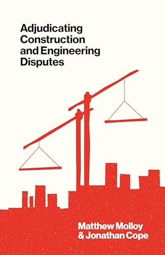 Book cover: "Adjudicating Construction and Engineering Disputes" with red crane illustration.