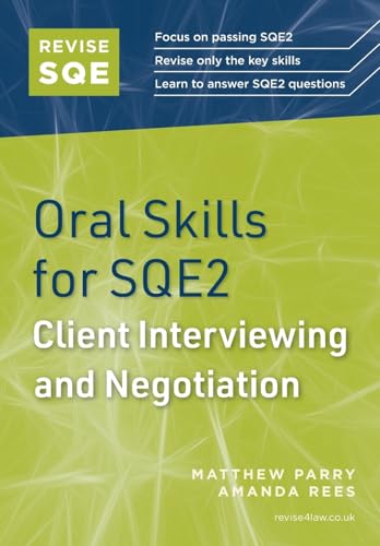 Book cover: "Oral Skills for SQE2" with authors Matthew Parry & Amanda Rees.