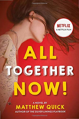 Book cover for "All Together Now" featuring a woman with red background.