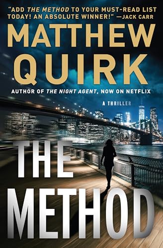 Book cover for “The Method” thriller, featuring a bridge and silhouetted figure.