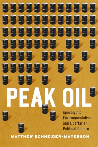 Yellow book cover with black oil barrels and large white text: "PEAK OIL".