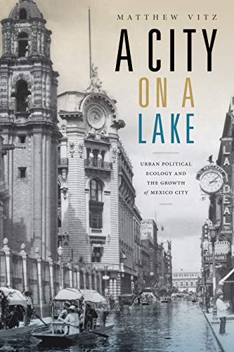 Book cover featuring a historic Mexico City street with canals and ornate architecture.