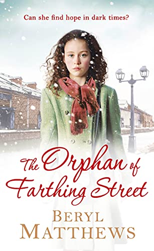 Book cover: young girl in winter scene, titled "The Orphan of Farthing Street".
