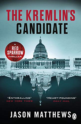 Book cover with red title, US Capitol, and mirrored cityscape below.