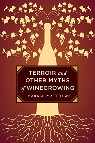 Book cover: wine bottle shaped like a tree with grapes.