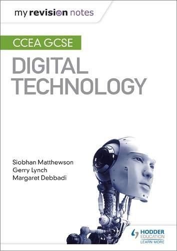 Book cover: “CCEA GCSE Digital Technology” with a robotic head image.