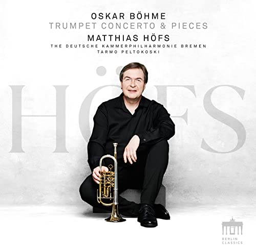 CD cover featuring conductor Matthias Höfs with a trumpet, text details.