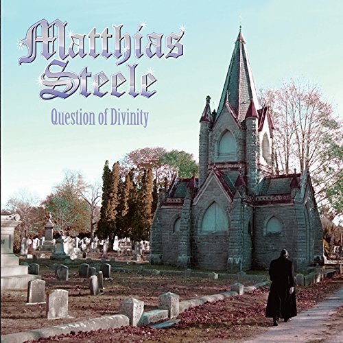 CD cover: gothic church and graveyard with a figure in black.