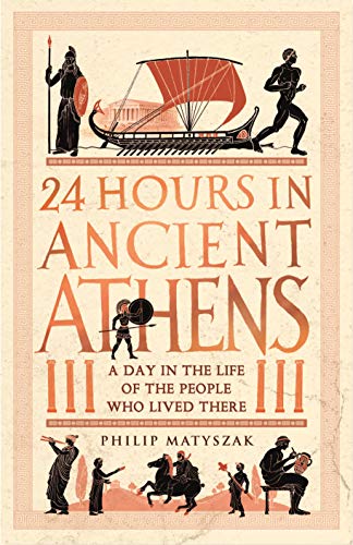 Book cover with Greek-style illustrations of figures, a ship, and the title text.