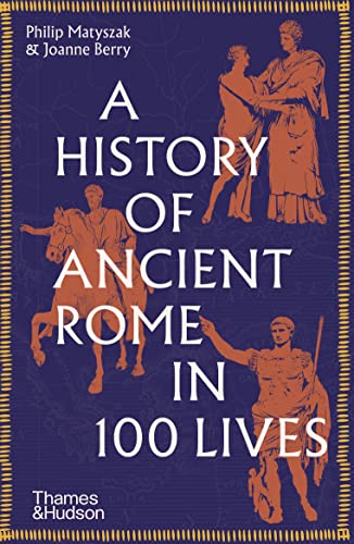 Book cover: “A History of Ancient Rome” with statues in orange tones.