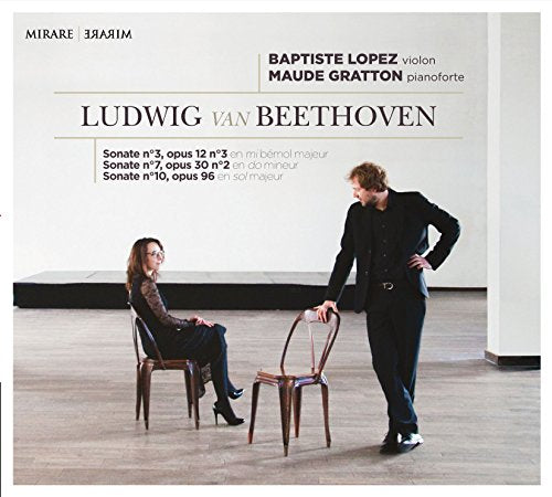 CD cover featuring musicians Baptiste Lopez and Maude Gratton, with Beethoven’s name.